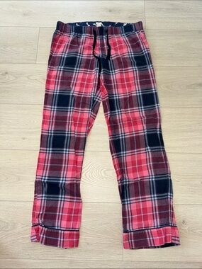 J. Crew Kids Red and Navy Plaid Pajama Bottoms